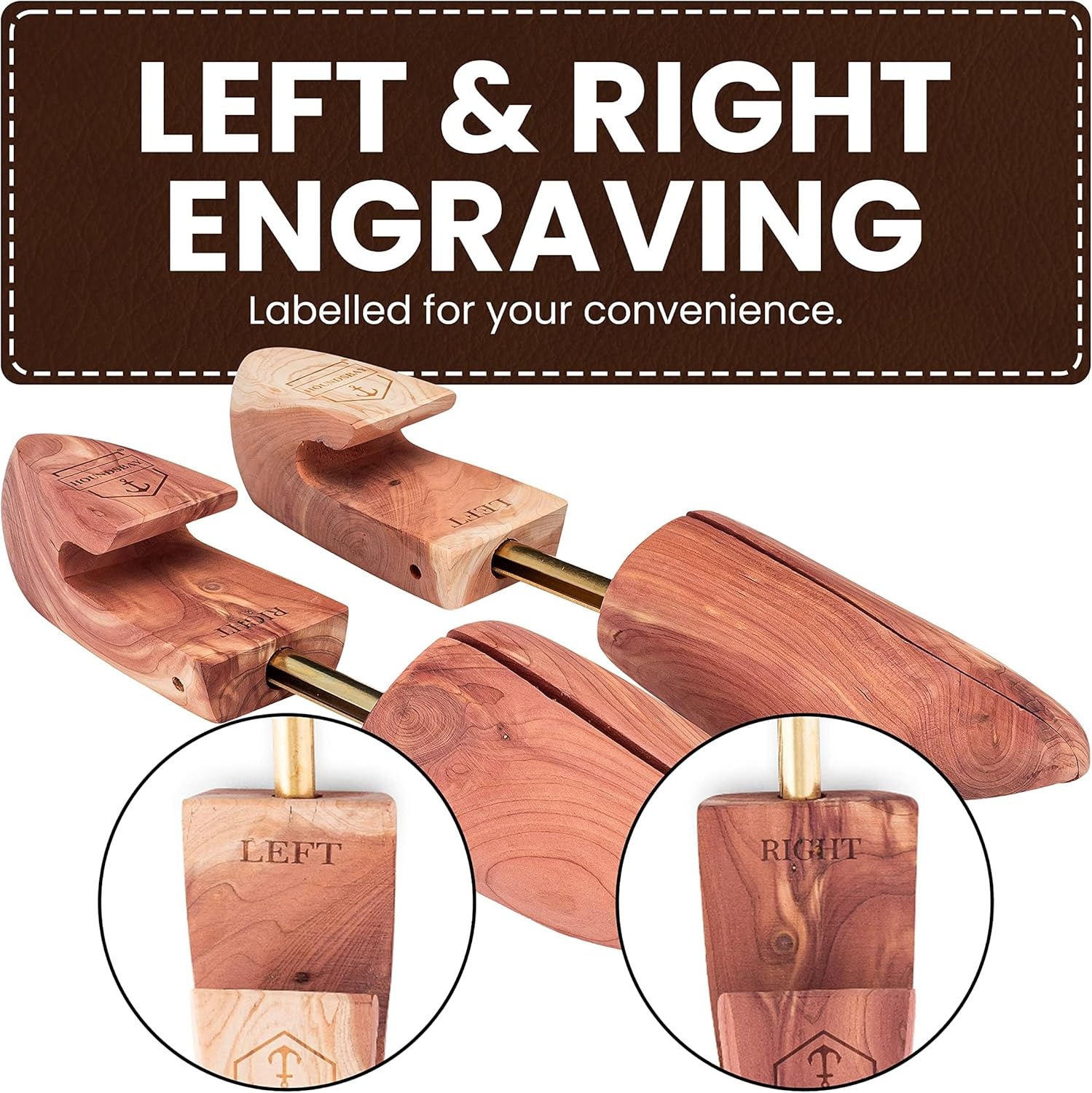image:imageHOUNDSBAY Cedar Shoe Tree Shoe Trees for Men amp Women Sneakers Widener amp Shaper4 Pack