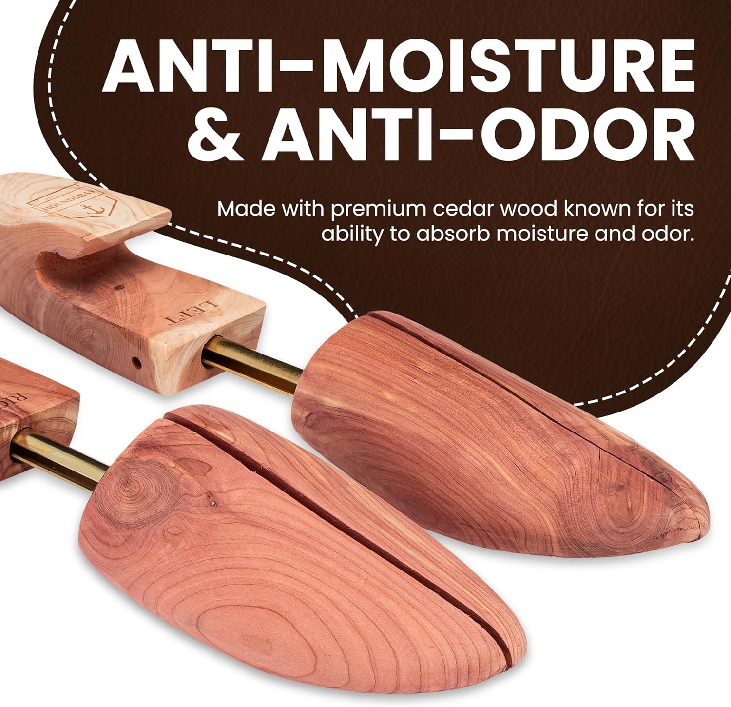 image:imageHOUNDSBAY Cedar Shoe Tree Shoe Trees for Men amp Women Sneakers Widener amp Shaper4 Pack