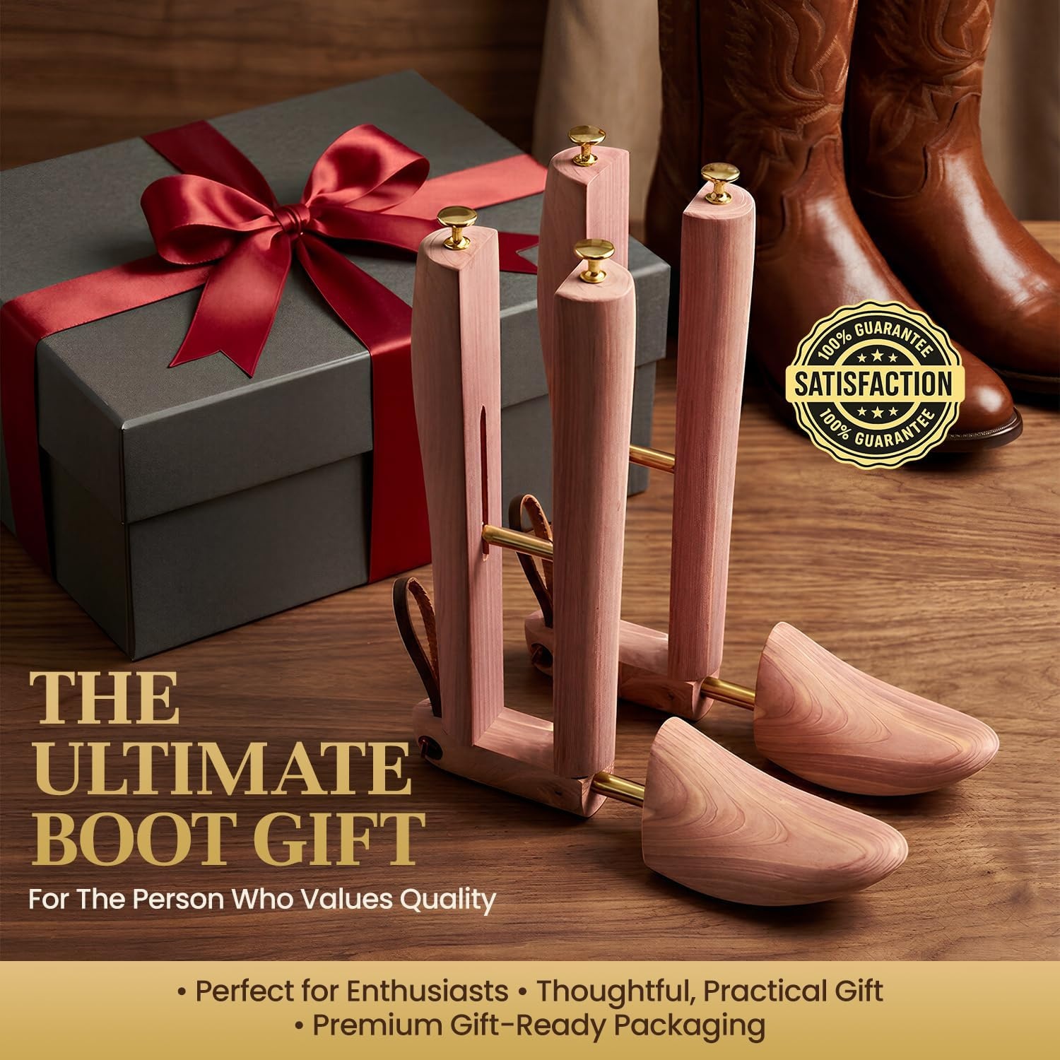 image:imageHOUNDSBAY Cowboy Boot Trees Cedar Western Boot Tree for Men amp Women Shoe Tree for Boots Boot Stretcher amp ShaperCowboy Boot Bundle