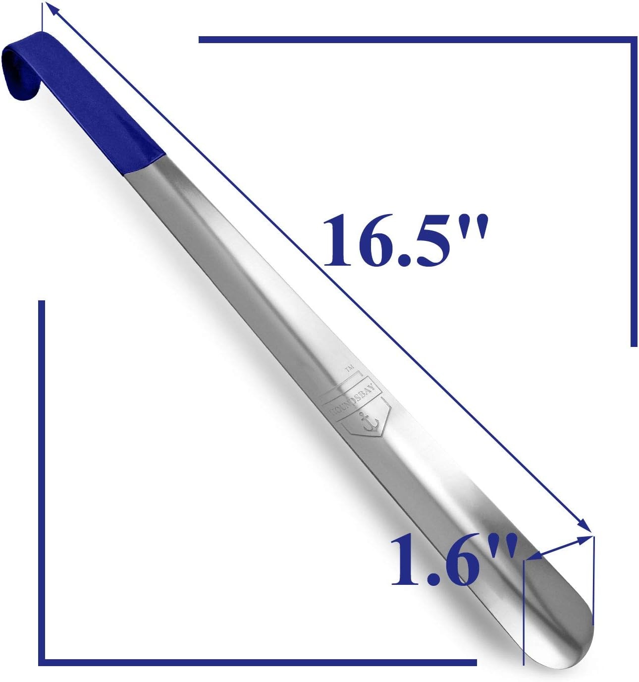 image:imageShoe Horn Long Handle for Seniors Long Handled Shoe Horn for Boots and Shoes Long Metal Shoe Horn for Women Men amp Kids Extra long Shoes Horn Metal Shoe Horn Long Handle Shoe Spoon Long Handle165 Navy 2 Pack