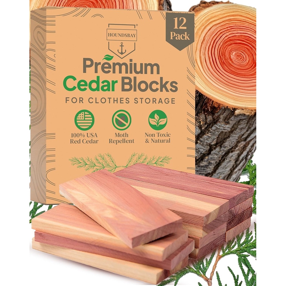 image:image120 Variety Pack Lavender and Cedar for Closets Alternative for Clothes Storage Closet Protection Scent Bags Natural Freshner Hanger Rings Scented Air Freshener for Closets12 Cedar Blocks