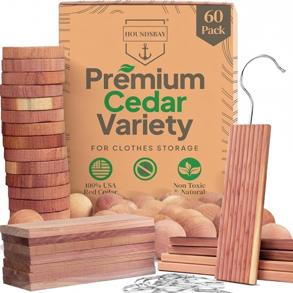 image:image120 Variety Pack Lavender and Cedar for Closets Alternative for Clothes Storage Closet Protection Scent Bags Natural Freshner Hanger Rings Scented Air Freshener for Closets60 Cedar Variety Pack
