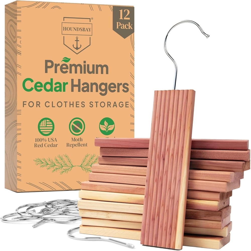 image:image120 Variety Pack Lavender and Cedar for Closets Alternative for Clothes Storage Closet Protection Scent Bags Natural Freshner Hanger Rings Scented Air Freshener for Closets12 Cedar Hangups
