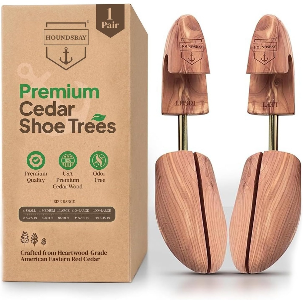 image:imageHOUNDSBAY Cedar Shoe Tree Shoe Trees for Men amp Women Sneakers Widener amp Shaper1 Pack