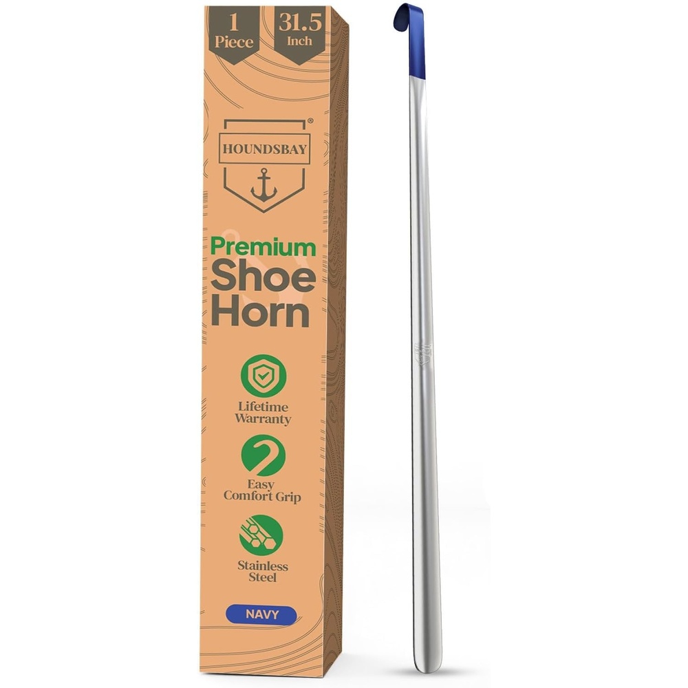 image:imageShoe Horn Long Handle for Seniors Long Handled Shoe Horn for Boots and Shoes Long Metal Shoe Horn for Women Men amp Kids Extra long Shoes Horn Metal Shoe Horn Long Handle Shoe Spoon Long Handle315 Navy 1 Pack