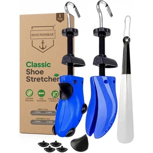 image:imageHOUNDSBAY Plastic amp Wooden Shoe Stretchers  Adjustable Shoe Widener Expander for Men and WomenClassic L for Men Size 1013 Blue