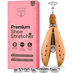 image:imageHOUNDSBAY Plastic amp Wooden Shoe Stretchers  Adjustable Shoe Widener Expander for Men and WomenPremium M for Women Size 6510 Natural