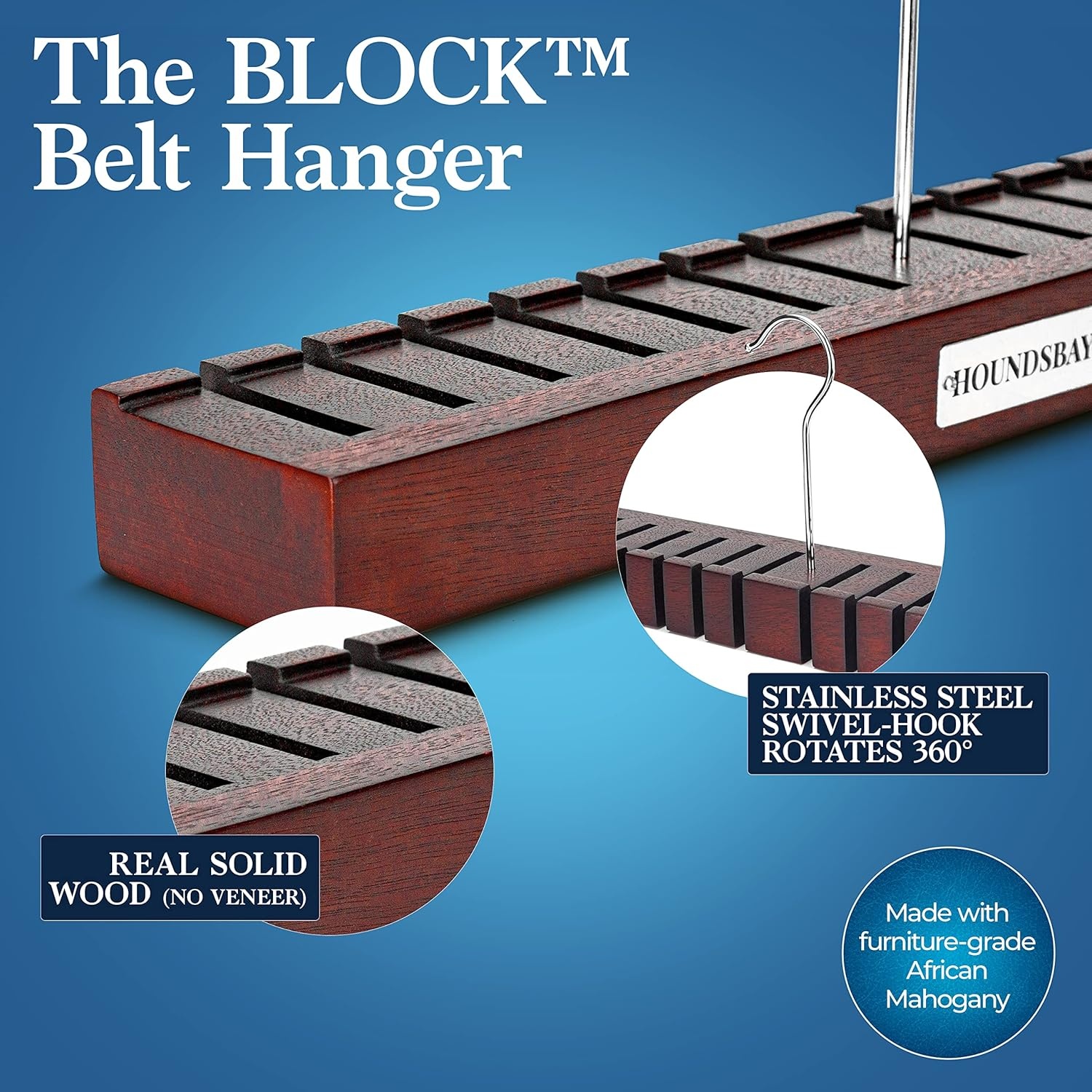 image:imageBelt Organizer amp Hanger Belt Rack amp Storage Holder for Closet Gifts for DadCedar Wood