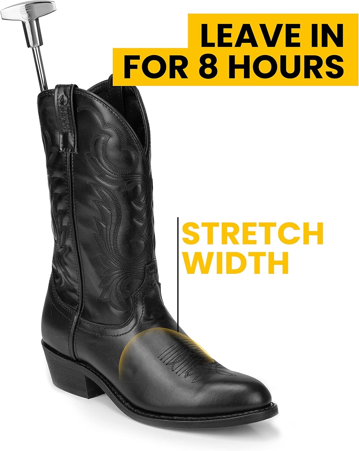 image:imageHOUNDSBAY Bloodhound Professional Western Cowboy Boot Stretcher for Men amp Women Widener Shoe Stretcher For Cowboy Boots1 Pack