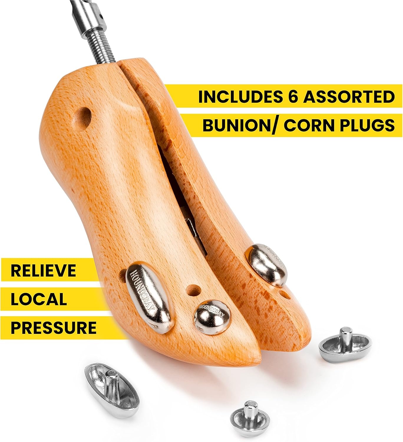 image:imageHOUNDSBAY Bloodhound Professional Western Cowboy Boot Stretcher for Men amp Women Widener Shoe Stretcher For Cowboy Boots1 Pack